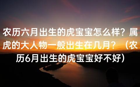 属虎的大人物一般出生在几月