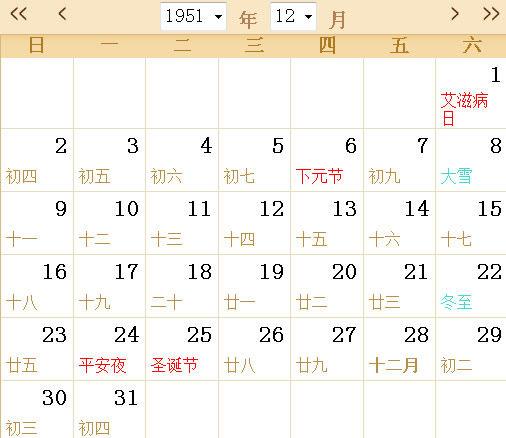 年柱查询 1951年是什么年