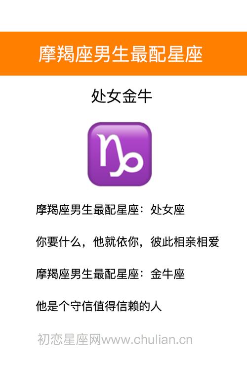摩羯座男生最配星座:处女金牛