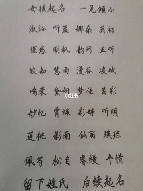 100分的明姓女孩名字