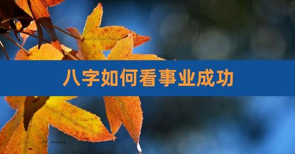 看一个人的事业成功考虑八字影响