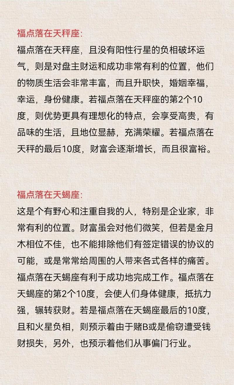 福点星座代表什么意思
