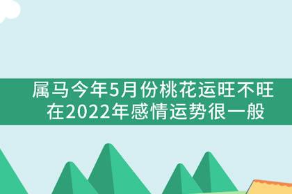 属马的桃花运在哪年