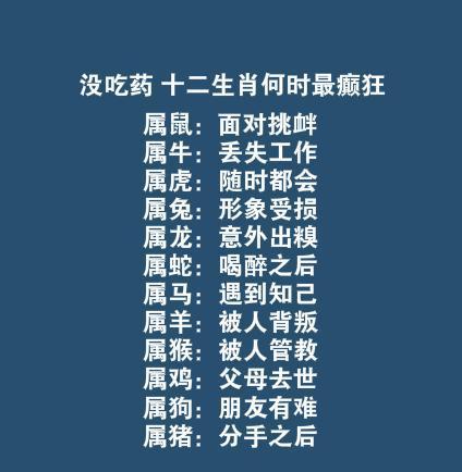 不顾及情面的生肖们