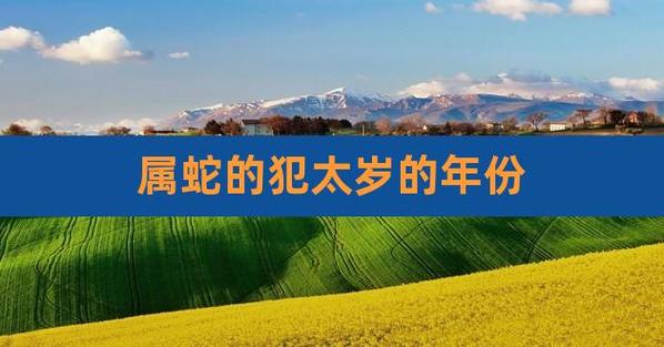 2021年属蛇有犯太岁吗