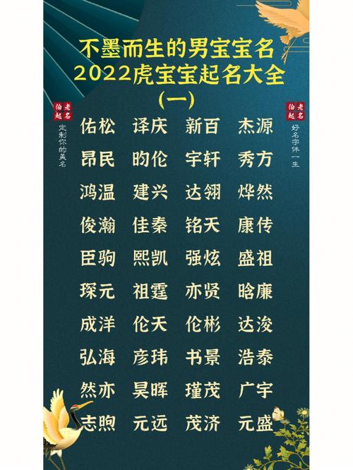 2022年出生的孩子取名大全