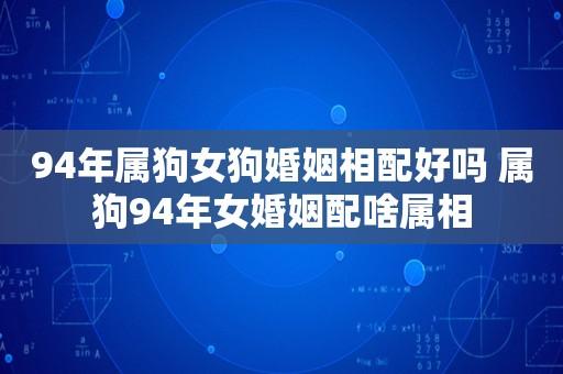 1994年男狗和1994年女狗相配吗