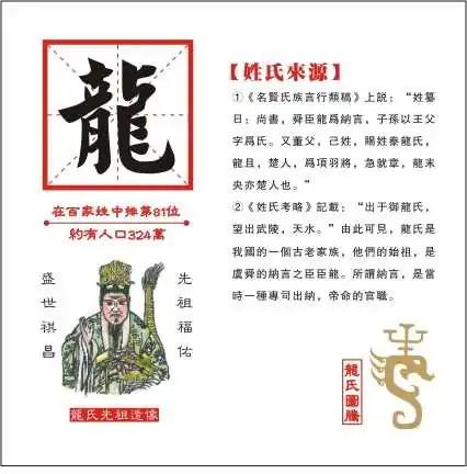 龙姓的由来 龙姓的由来和历史缩写