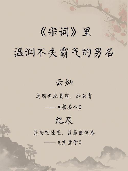 出自宋词的男孩名字