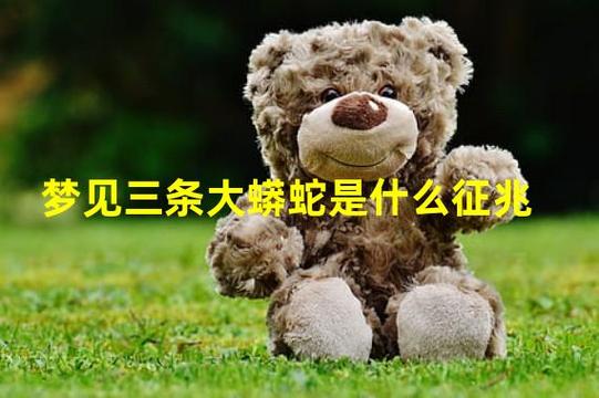 梦见蟒是什么意思
