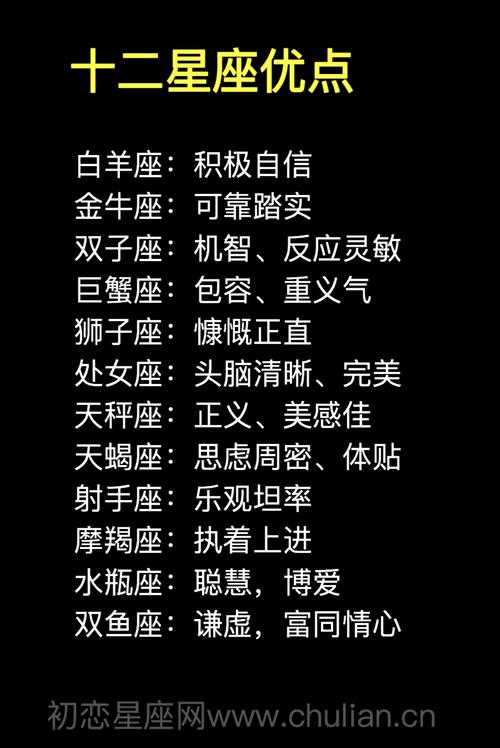 各个星座的优点和特点