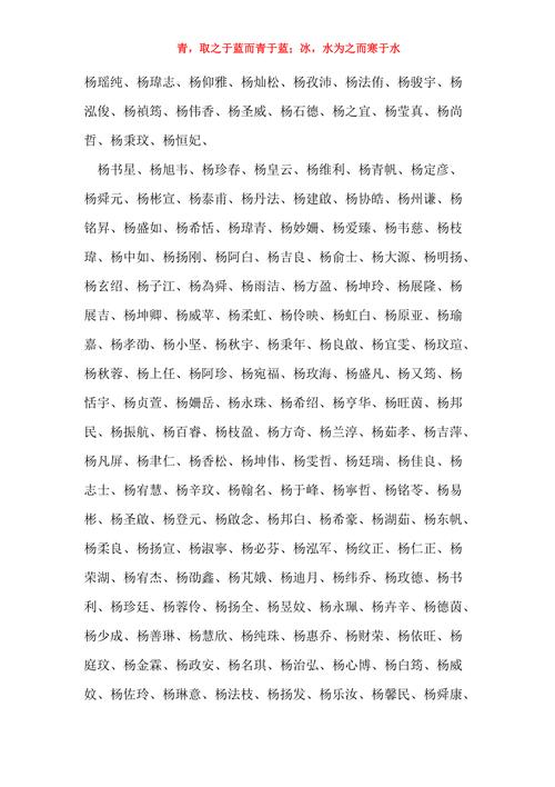 杨姓男孩漂亮有涵养的名字怎么选字取名好听