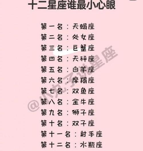 最小心眼的星座