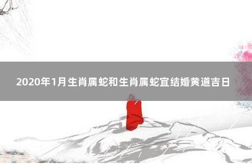 属蛇2020年结婚吉日,抓住时机赶紧结了吧!