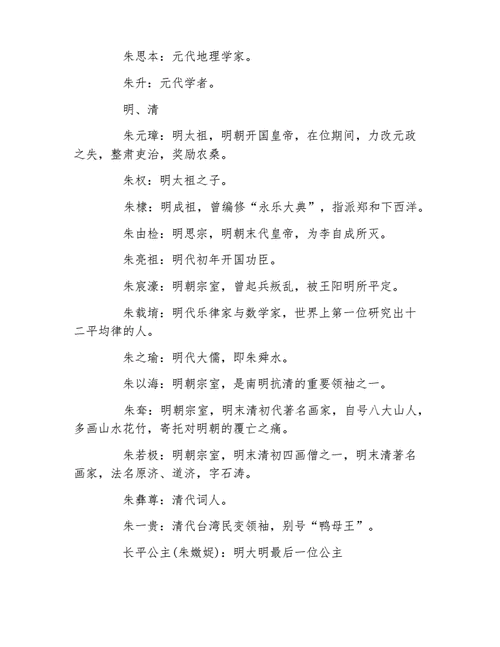 朱姓的来源