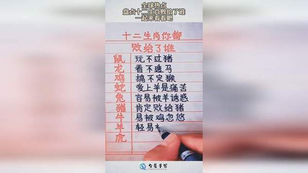 盘点十二生肖最惊人的一句话