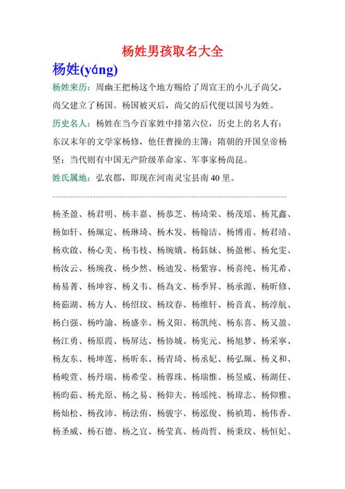 杨姓宝宝取名大全,杨耀威名字好不好?