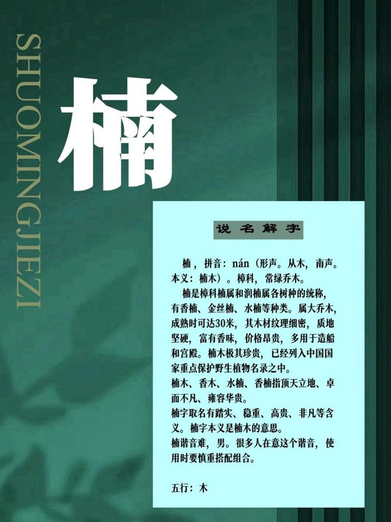 带楠字女孩起名大全