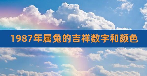 1987属兔的吉祥数字