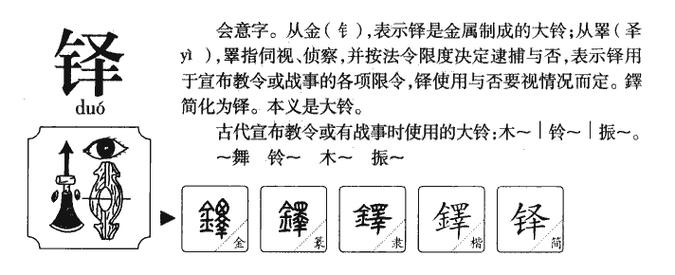 铎在名字里的寓意是什么