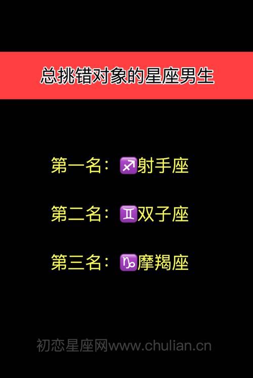 总挑错对象的星座男生生