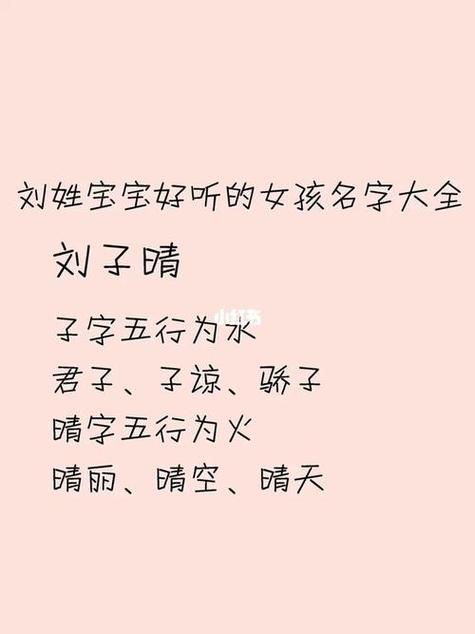 刘姓女孩缺火取名宝典
