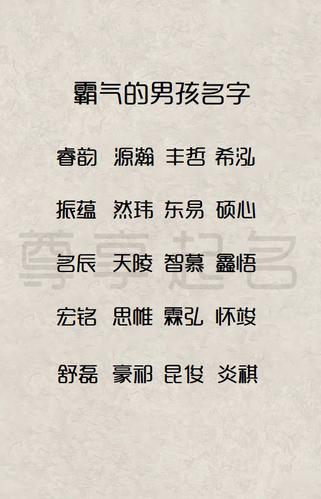 独特好听的男宝名字