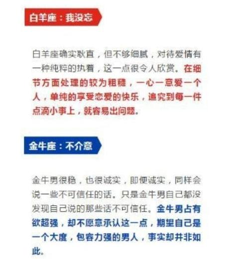 12星座男的话你能信多少