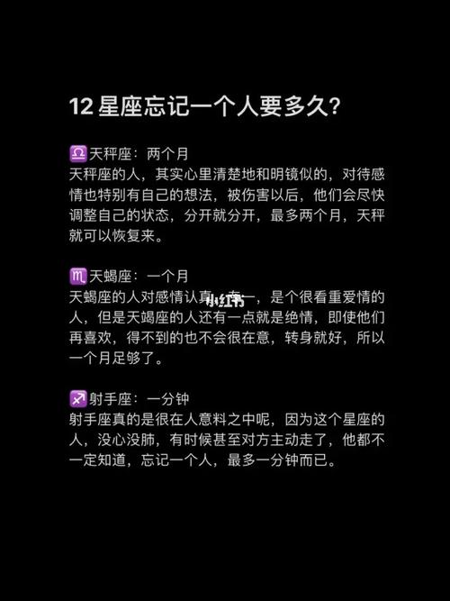 12星座需要多久忘掉一个人