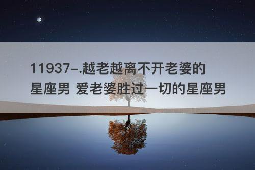 啥的星座男离不开老婆