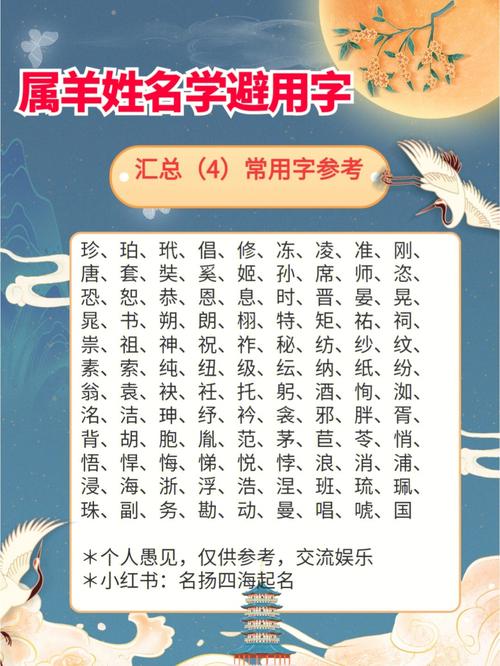 属羊取名字带什么字好