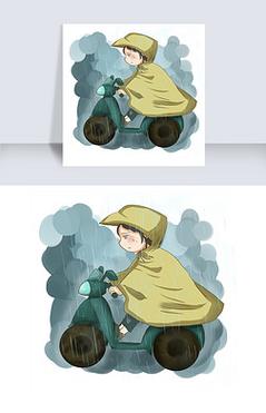 梦见下雨骑车