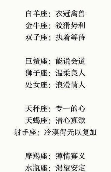 十二星座奸诈排行