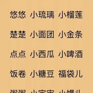 亲昵可爱、文艺洋气的小孩乳名大全