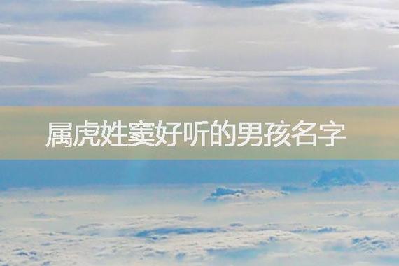 属虎的窦姓男宝宝名字