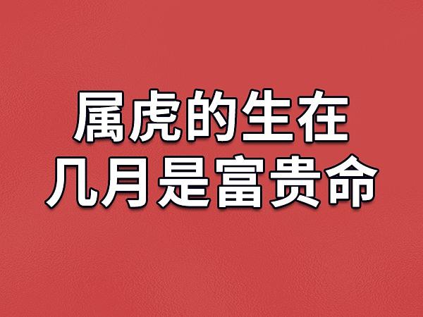 几月出生的虎男是富贵命