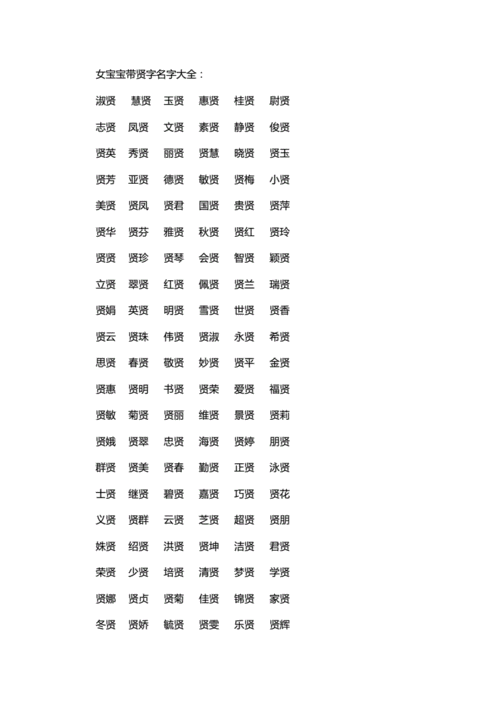 边什么贤好听女孩名字有哪些