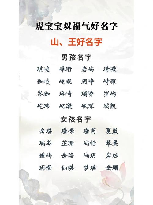 属虎宝宝取名最佳用字,2022年高分虎小孩名字