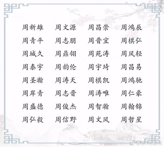 周姓兔年男宝宝名字