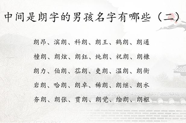 带朗字好听的男孩名字