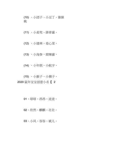 小名大全男孩鼠年