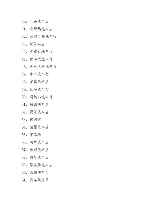 有创意的洗车店名字