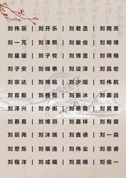 全字辈的男孩名字