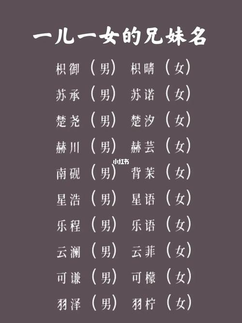 姐弟名字大全2017