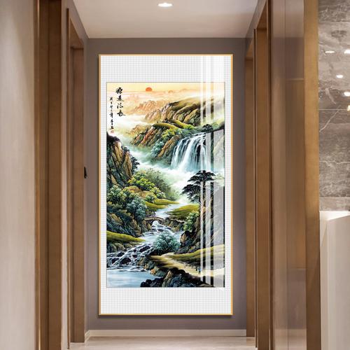 客厅走廊挂山水画风水好吗