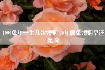 1999兔年一生几次婚姻