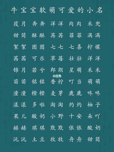 牛宝宝取名大全2021款