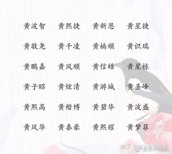 虎年黄姓男孩大气响亮的名字