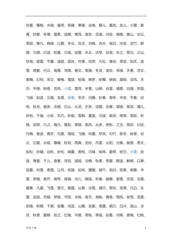 2019女宝宝温柔文静诗意名字