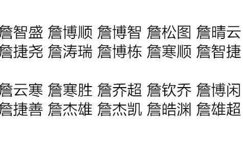 姓詹的好听男宝名字